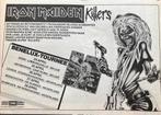 Paginagrote A4 advertentie IRON MAIDEN Killers Benelux tour, Cd's en Dvd's, Vinyl | Hardrock en Metal, Ophalen of Verzenden