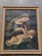 Maria met Kind - Schilderij teab, Antiek en Kunst, Kunst | Schilderijen | Klassiek, Ophalen