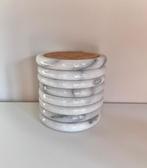 8 Marble Coasters with Cork inserts - White and Grey, Ophalen of Verzenden, Zo goed als nieuw, Overige stijlen, Overige materialen