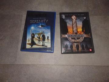 3 x dvd Serenity ( Special Edition) Highlander 5 beschikbaar voor biedingen