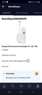 Google Chromecast met Google TV HD Wit, Audio, Tv en Foto, Mediaspelers, Zo goed als nieuw, Ophalen