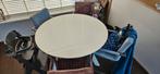 Tafel wit rond 120cm, Huis en Inrichting, Tafels | Eettafels, Ophalen, Gebruikt, Rond, Vier personen