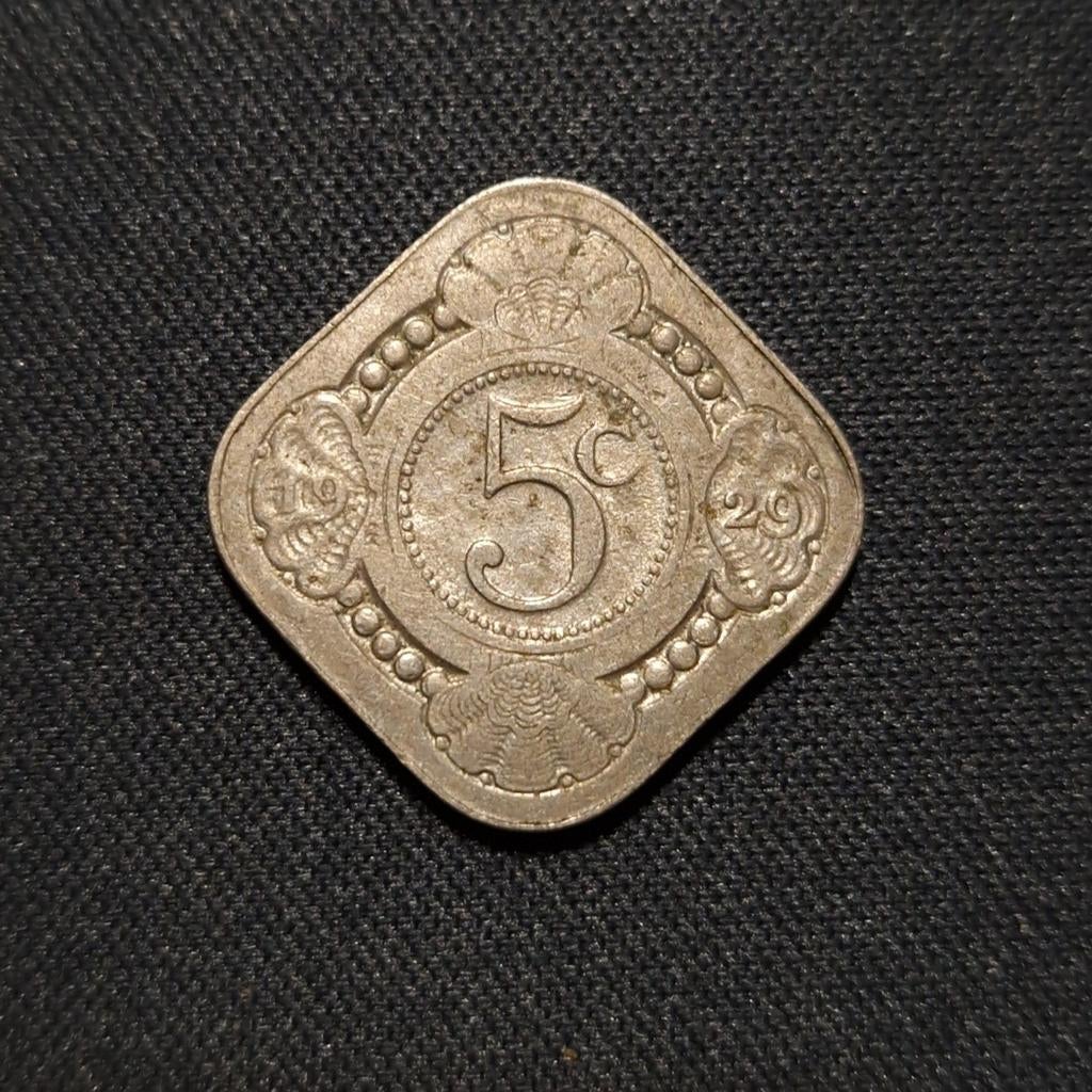 5 cent 1929, Verzenden, Koningin Wilhelmina, 5 cent, Losse munt