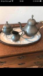 Theeservies, tin, Antiek en Kunst, Antiek | Tin, Ophalen of Verzenden