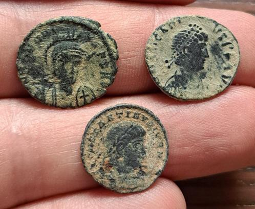 Set van 3 zeer mooie Romeinse munten om schoon te maken, Postzegels en Munten, Munten | Europa | Niet-Euromunten, Losse munt, Overige landen