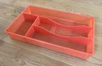Bestekbak kunststof kleur rood 34x21 cm vintage, Ophalen of Verzenden, Zo goed als nieuw, Kunststof
