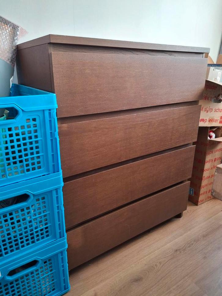 Bruine Ikea Malm ladekast, Huis en Inrichting, Kasten | Dressoirs, Gebruikt, 50 tot 100 cm, 25 tot 50 cm, Met lade(s), Overige materialen