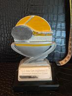 Tennis trofee10,5 cm hoog op zwart marmeren voet evt 3 te ko, Ophalen of Verzenden, Zo goed als nieuw, Overige merken, L00