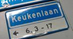 Groot verkeersbord 'Keukenlaan' voor decoratie in de keuken, Ophalen of Verzenden, Gebruikt, Overige materialen, Overige typen