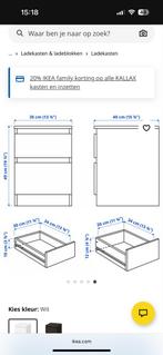 IKEA Nachtkastje - Lichte Lakschade, Huis en Inrichting, Kasten | Ladekasten, Ophalen, Gebruikt, 1 of 2 laden, Minder dan 100 cm