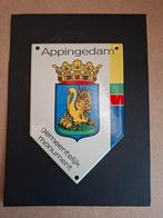 Emaille bord Appingedam Gemeentelijk Monument, Verzamelen, Ophalen of Verzenden, Gebruikt, Reclamebord