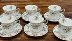 6 Thee Kop en Schotels Royal Ascot Fine Bone China, Ophalen, Zo goed als nieuw, Porselein, Kop en/of schotel