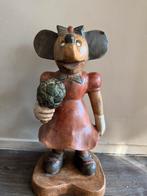 Vintage Houten Minnie Mouse Beeld -50 cm -Uniek & Decoratief, Antiek en Kunst, Ophalen of Verzenden