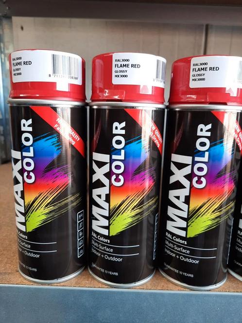 MAXICOLOR RAL 3000 VUURROOD 6 BUSSEN VOOR € 15,00, Auto diversen, Onderhoudsmiddelen, Ophalen