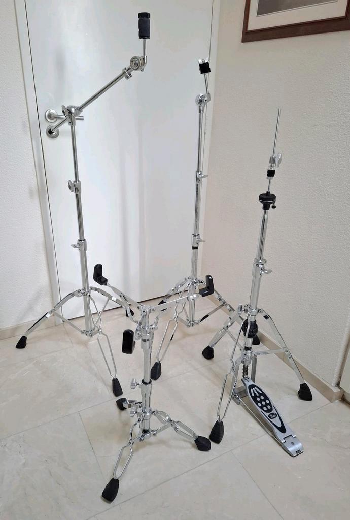 Pearl hardware set standaards hardwareset pack pakket, Muziek en Instrumenten, Standaards, Zo goed als nieuw, Instrumentstandaard
