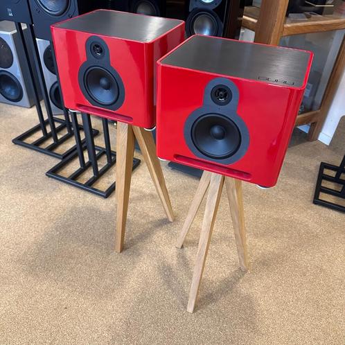 Guru Q 10 luidsprekers met stands, Audio, Tv en Foto, Luidsprekers, Zo goed als nieuw, Front, Rear of Stereo speakers, 60 tot 120 watt