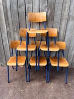 Elbe robuuste schoolstoelen uit de jaren 70 / + 200 stuks, Vijf, Zes of meer stoelen, Blauw, Metaal, Gebruikt