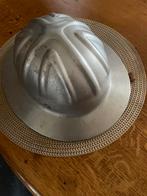 Vintage Brandweerhelm staal - jaren 50/60 - leren binnenwerk, Ophalen of Verzenden, Gebruikt