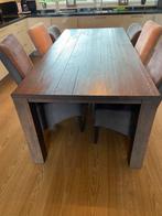 Te koop eettafel en 8 stoelen., Huis en Inrichting, 100 tot 150 cm, Eikenhout, 200 cm of meer, Ophalen of Verzenden
