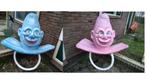 Decoratieve Hoofden / Praalwagen Pop. 2 stuks, Tuin en Terras, Bloempotten, Ophalen, Kunststof, 40 cm of meer, Rond