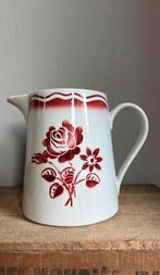 Franse waterkan rode bloem, Antiek en Kunst, Curiosa en Brocante, Ophalen of Verzenden