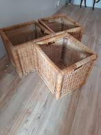 Rieten opberg manden 3x en 1x, Huis en Inrichting, Woonaccessoires | Schalen en Manden, Ophalen, Riet