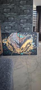 Schilderij abstract - 2-luik, 120x80 cm, Ophalen of Verzenden
