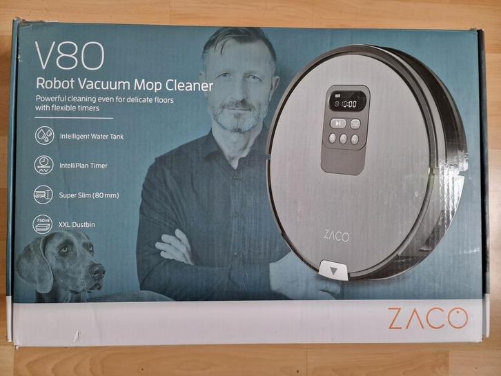 Robotstofzuiger met dweilfunctie ZACO V80, Witgoed en Apparatuur, Stofzuigers, Zo goed als nieuw, Robotstofzuiger, Ophalen of Verzenden