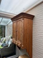 Unieke zware oud grenen hangkast, Antiek en Kunst, Antiek | Meubels | Kasten, Ophalen