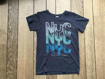 Leuk blauw T-Shirt met opschrift maat 170/176 beschikbaar voor biedingen