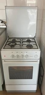 Gasfornuis met elektrische oven, 4 kookzones, Vrijstaand, Gebruikt, 45 tot 60 cm