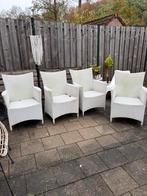 Witte kunststof tuinstoelen, Tuin en Terras, Ophalen of Verzenden, Gebruikt, Kunststof