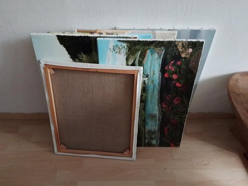 Schildersdoeken, geverfd div maten, 6 euro per stuk, Hobby en Vrije tijd, Schilderen, Gebruikt, Overige typen, Ophalen