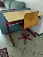 Schoolbureau met stoeltje, Huis en Inrichting, Ophalen, In hoogte verstelbaar, Gebruikt, Bureau