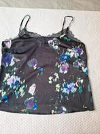 Zwarte top met print mt.xl hema izgs, Zwart, Maat 46/48 (XL) of groter, Ophalen of Verzenden, Zo goed als nieuw