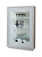 Vitrinekast Perla Swarovski steentjes hoogglans wit -AANBIED, Huis en Inrichting, Kasten | Buffetkasten, Nieuw, Glas, 25 tot 50 cm