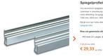 spiegel profiel lijst, Ophalen, Metaal of Aluminium, Nieuw, 125 cm of meer
