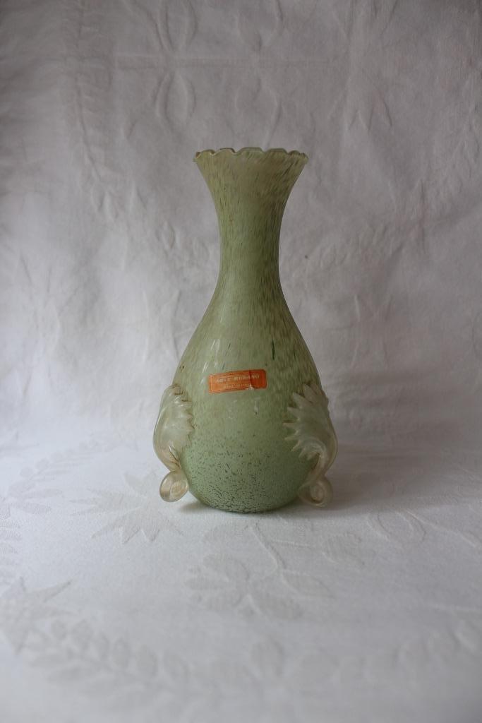 Vintage Murano Art Glass Scavo vaas c 1950-1960, Antiek en Kunst, Antiek | Glas en Kristal, Ophalen of Verzenden