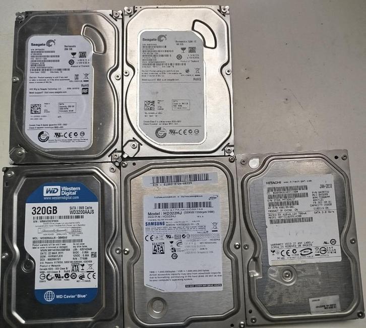 Diverse merken en groottes van HDD's, Computers en Software, Harde schijven, Zo goed als nieuw, Desktop, Intern, HDD, SATA, Ophalen of Verzenden
