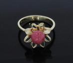 Rhodochrosiet fraaie 14k gouden dames ring klassiek vintage, Voordeelsieraden, Ophalen of Verzenden, Zo goed als nieuw, 17 tot 18