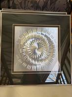 Drie Space Age Op-Art-schilderijen 1970 Barbara Lüdinghausen, Ophalen of Verzenden, Zo goed als nieuw, Minder dan 50 cm, Schilderij