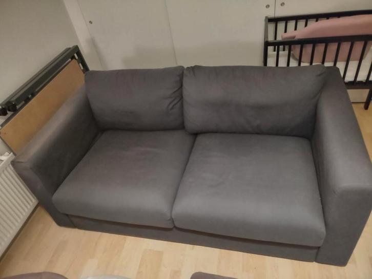 Tweezit bank - Ikea Vimle donker blauw, Huis en Inrichting, Banken | Sofa's en Chaises Longues, Gebruikt, Tweepersoons, 75 tot 100 cm