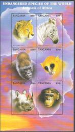 Tanzania Mi nr 2742/2747 klb. postfris Dieren, Dier of Natuur, Verzenden, Postfris