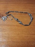 Antieke Zilveren Horlogeketting met Hoefijzer, Ophalen of Verzenden, Zilver, Ketting