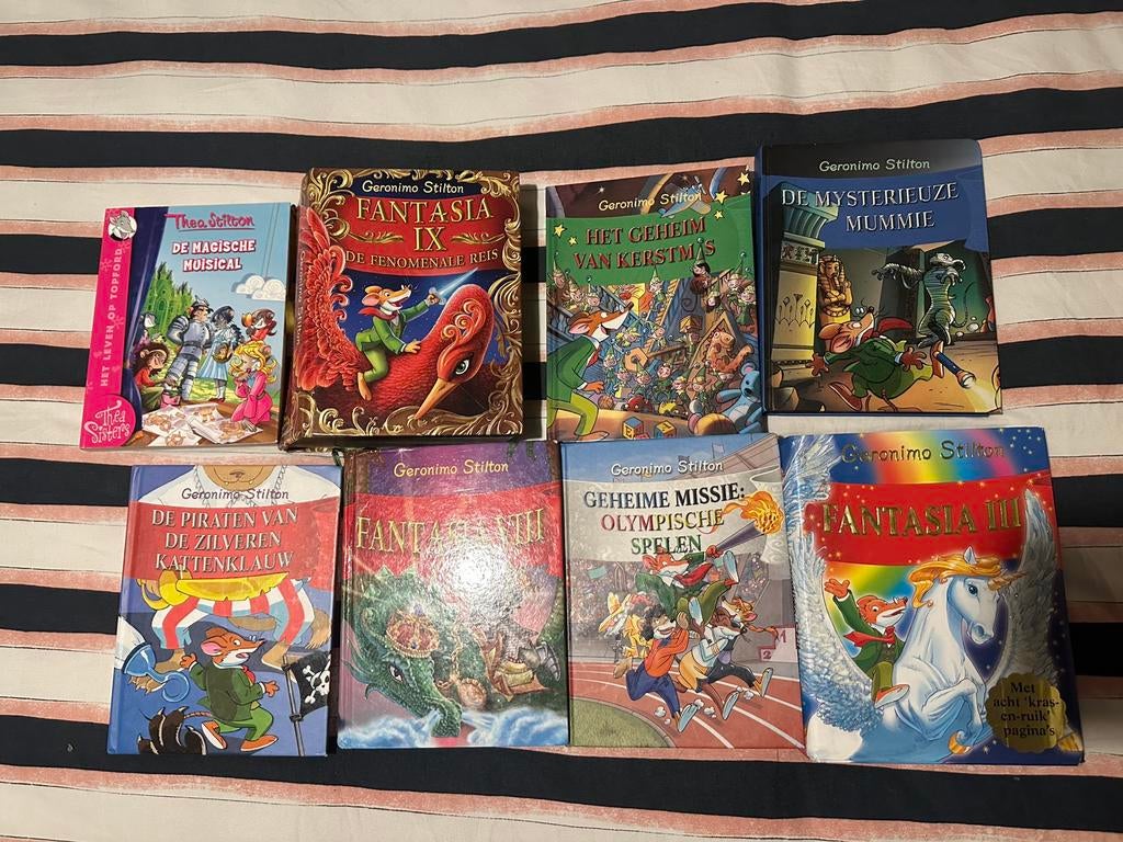 Acht boeken Geronimo Stilton Thea Stilton reeks, Gelezen, Non-fictie, Geronimo Stilton, Ophalen of Verzenden