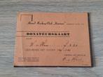 Donateurskaart Hockeyclub Nuenen '43-'44, Ophalen of Verzenden, Gelezen