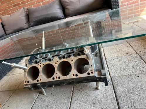 V8 Salontafel, motorblok tafel, Huis en Inrichting, Tafels | Salontafels, Gebruikt, Minder dan 50 cm, 50 tot 100 cm, 100 tot 150 cm
