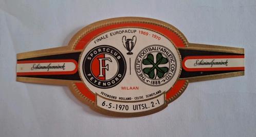 Oud uniek sigarenbandje Feyenoord - Celtic (1970), Verzamelen, Sportartikelen en Voetbal, Zo goed als nieuw, Poster, Plaatje of Sticker