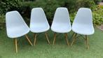 4 replica aemes kuipstoelen wit, Huis en Inrichting, Stoelen, Ophalen, Kunststof, Gebruikt, Wit