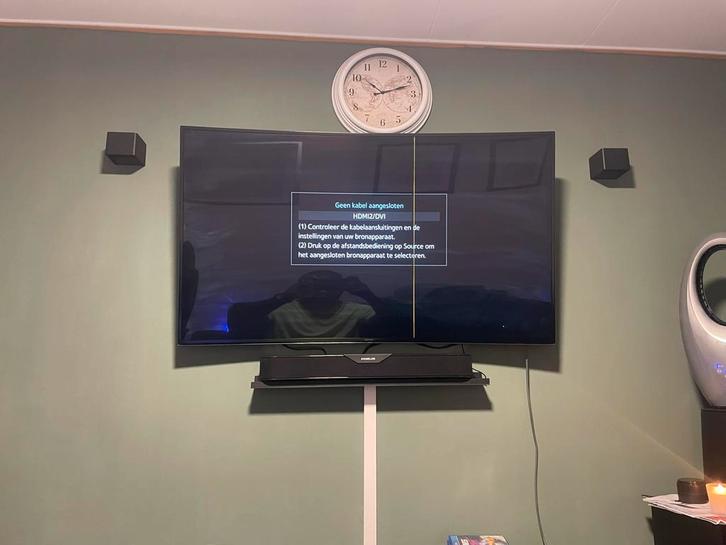 Samsung 55 inch Curved LED TV - streep in het scherm, Audio, Tv en Foto, Televisies, Gebruikt, 100 cm of meer, Samsung, Ophalen of Verzenden